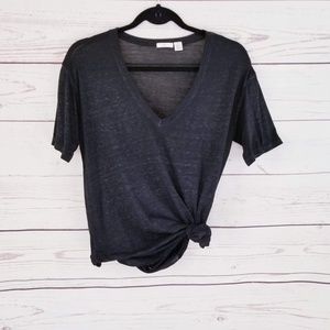 BP. Burnout Black V-neck Tee